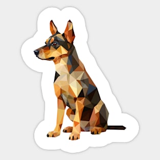 Cute Dog Geometric Sticker